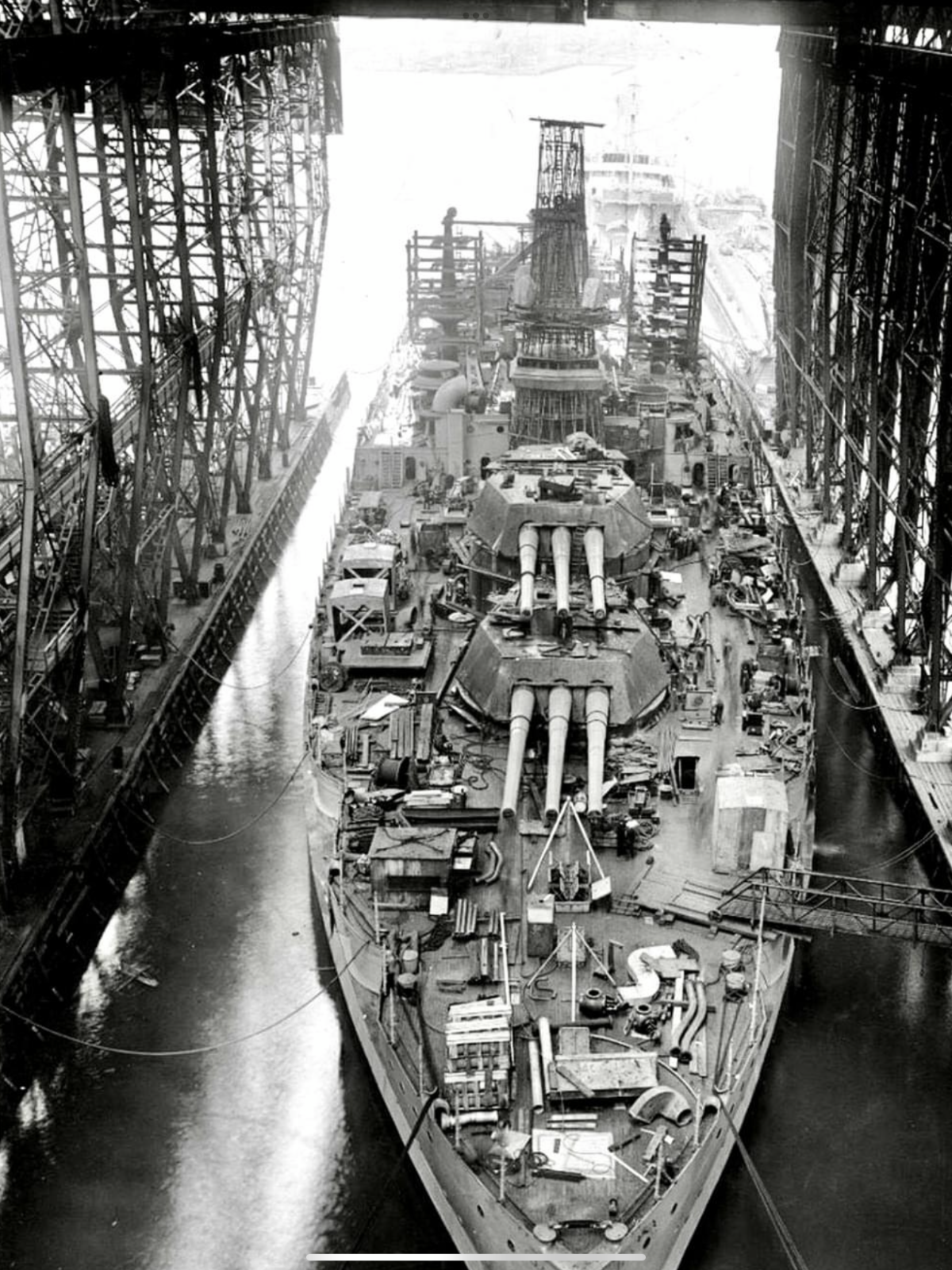 WW2 WWII Photo World War Two / US Navy Battleship USS Idaho BB-42 ...