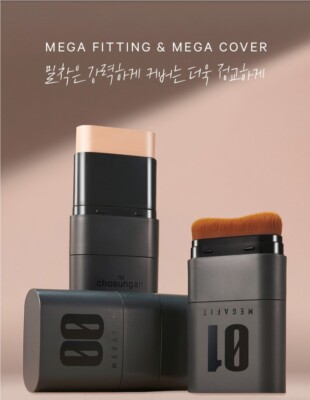 CHOSUNGAH-TM Mega Fit Stick Foundation 16g SPF50+ PA++++ 3 Color K Beauty