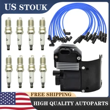 Ignition Coil w/ Module & Spark Plug & Wire Set  for Chevy GMC Buick D577 DR49