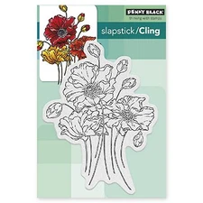 Fresh Flowers Cling Style Unmounted Rubber Stamp PENNY BLACK 40-387 New