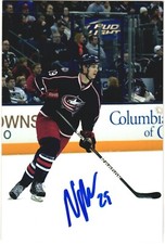 Nick Holden Autographed 4x6 Color Photo Columbus Blue Jackets #29 Blue F