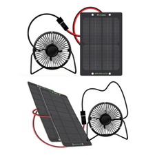 Solar Powered USB Fan Solar Panel Mini Portable Metal Fan Cooling Ventilation