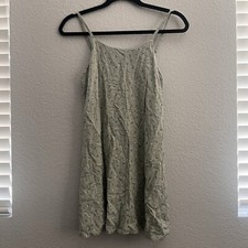 Art Class Girls Green Dress With Flowers Adjustable Straps Size Large 10/12
