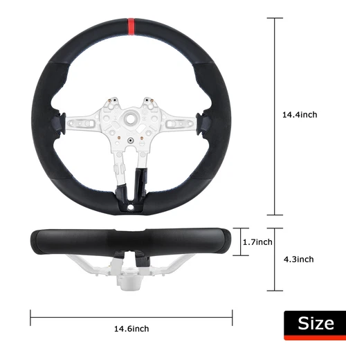 Leather Steering Wheel For BMW M Sports M2 M3 M4 F80 F82 F83 F15 - Picture 2 of 6