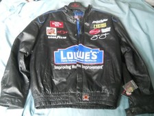 Jeff Hamilton Jimmie Johnson Lowe's Leather Jacket Men's XL