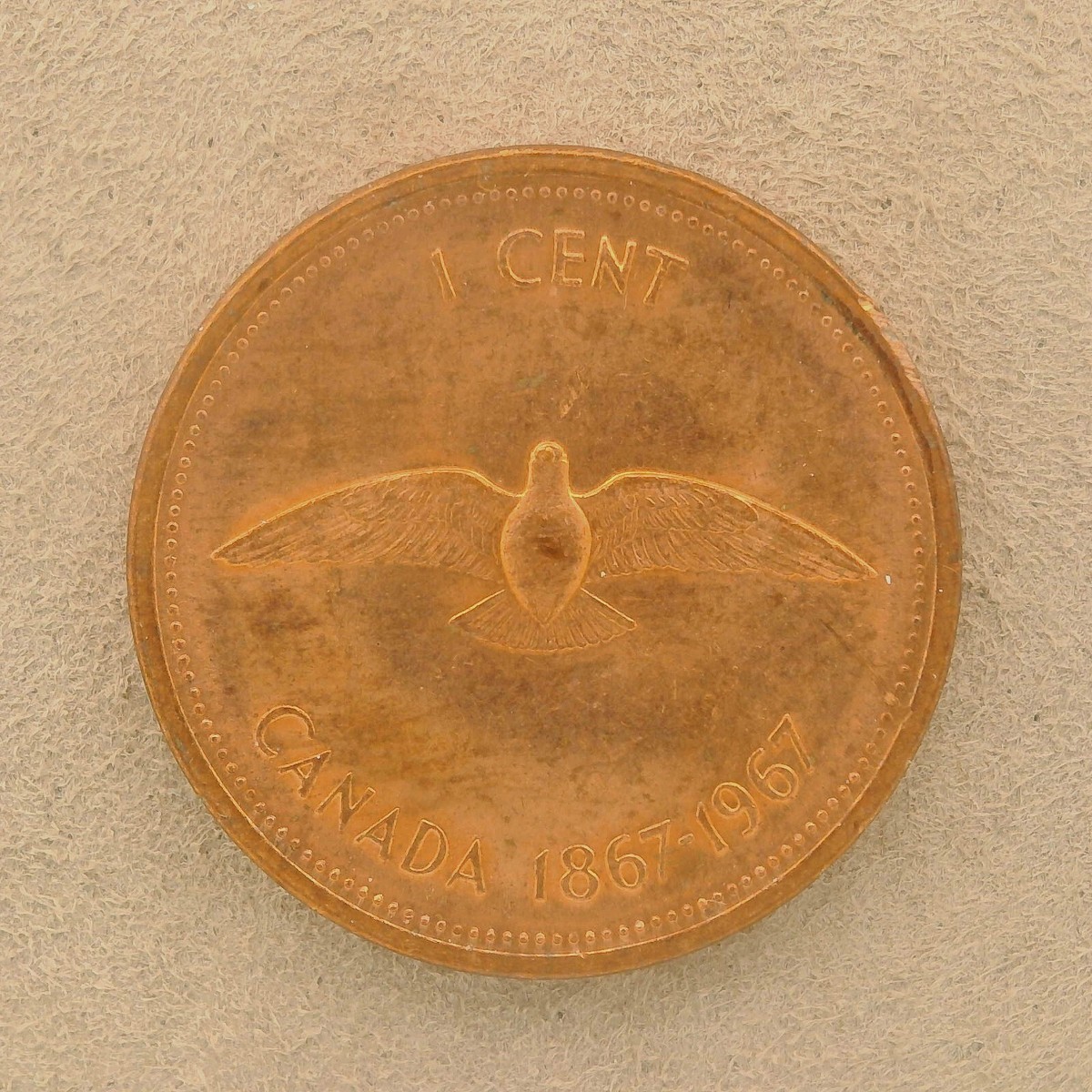 1867 to 1967 Canadian Penny 100th Anniversary Confederation 1 Cent