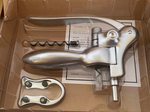 Nuovo con scatola ~ Set cavatappi e taglierina Pinzon cromato opaco - spedizione gratuita - Foto 1 di 3