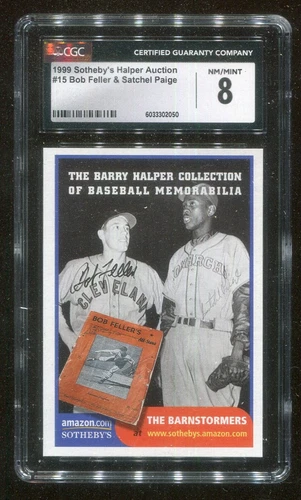1999 Sotheby's The Barnstormers Bob Feller Satchel Paige Graded 8 NMT by CGC