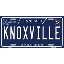 Knoxville Tennessee Blue Novelty Metal License Plate Tag