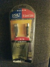 Belkin USB 2.0 F3U133-10 USB2 Hi-Speed Cable 10 Foot 3m NEW in pkg