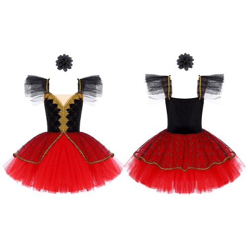 Kids Girls Dress With Headband Princess Rompers Tutu Leotard Special Dresses - Picture 6 of 50