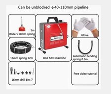 220V Electric Pipe Dredging Machine Sewer Dredger Toilet Floor Drain Dredging a