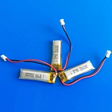 3 pcs 3.7V 220mAh Li Po Battery Cells 501240 JST 2.0mm for Headset MP3 GPS PSP