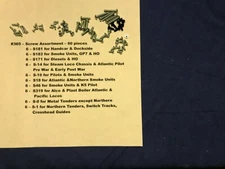 American Flyer Parts - Screw Assortment  60 pcs. #365