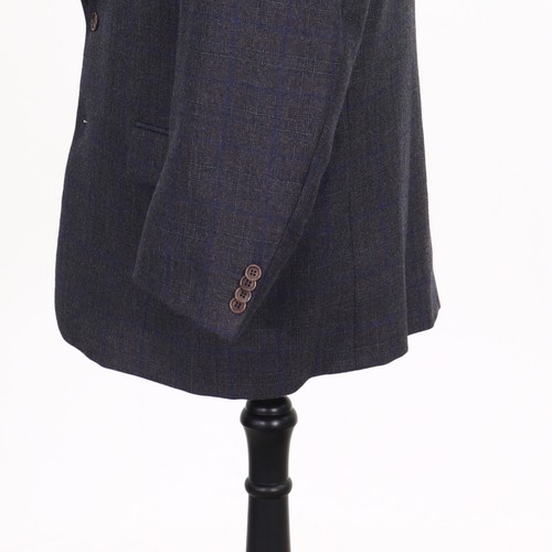Coppley 46S Gray Sport Coat Blazer Jacket Check 2B Wool - Picture 8 of 11