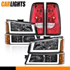 Tail Lights And Led Drl Headlights Lamps Fit For 2003-2007 Chevy Silverado 1500 Tail Lights And Led Drl Headlights Lamps Fit For 2003-2007 Chevy Silverado 1500