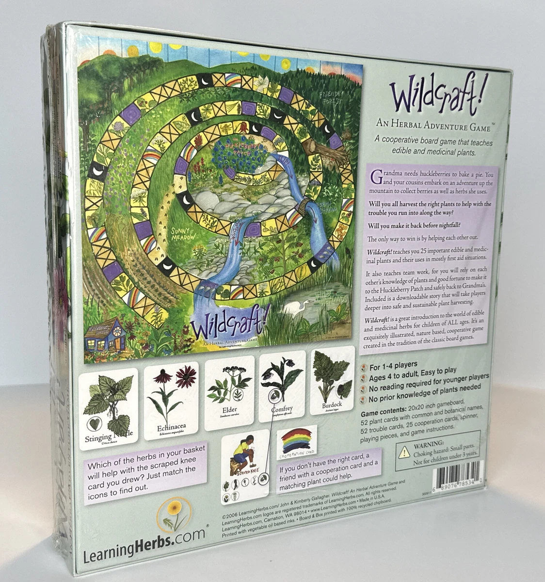 Learning Herbs WILDCRAFT An Herbal Adventure Game Board Cards New In Box
