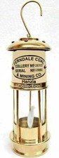 Lampada ad olio nautica minatori ottone lucido vintage nave minore lanterna m...