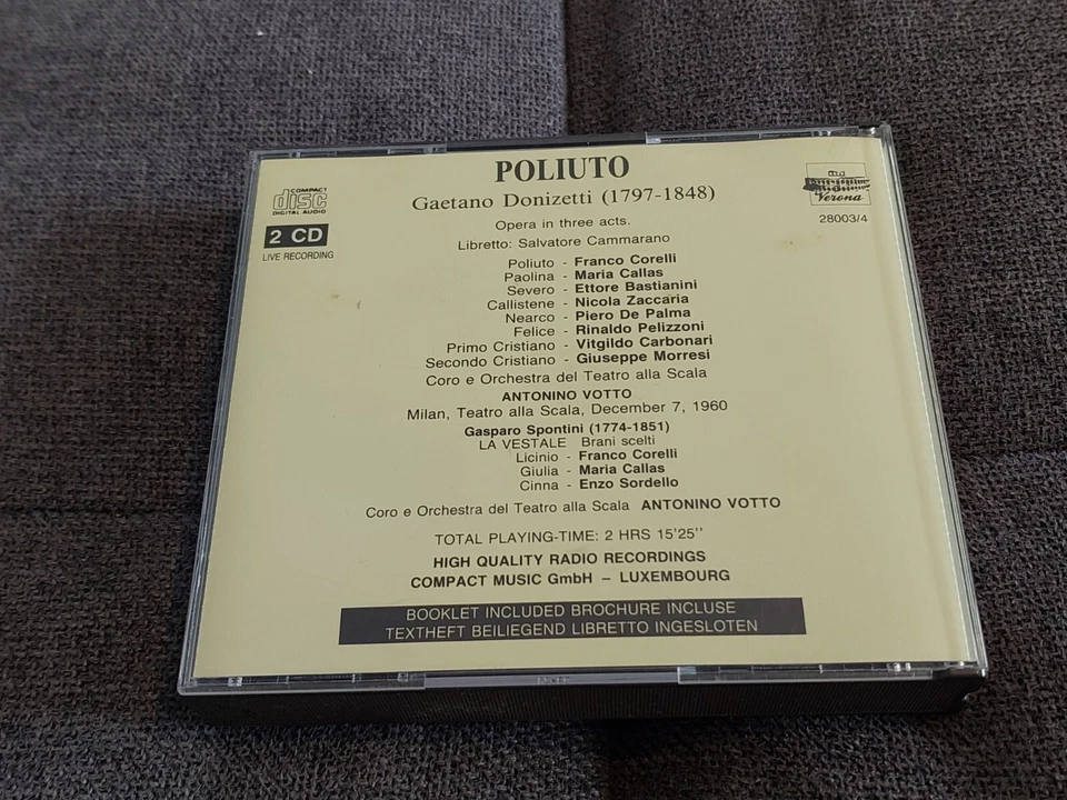 Donizetti Poliuto Maria Callas Franco Corelli 2 CD VGC - Image 2 of 4