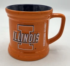 Official Illinois Fighting Illini NCAA Licensed 3D Raised Logo Orange Coffee Mug