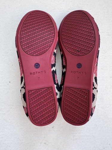 Rothy's The Flat Red Cat Animal Women'sShoes Retired Sz 7 Travel Comfort Office - Picture 4 of 4