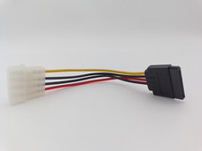 0,15m PC Stromkabel Adapter IDE 5,25" Stecker zu SATA 15-polig Buchse Molex PC#2