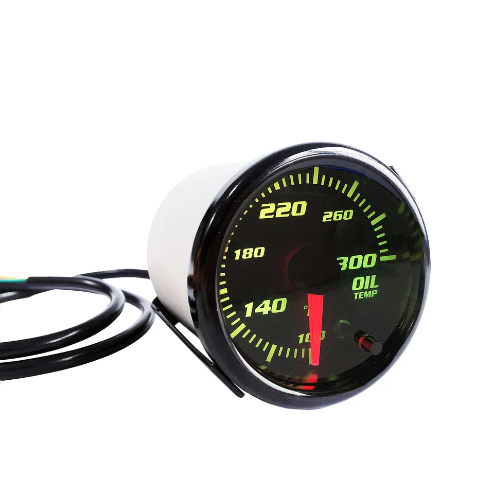 Medidor de temperatura de aceite 7 colores tintado 2" 52 mm sensor NPT de 100-300 ° F 1/8 Foto 3 de 4