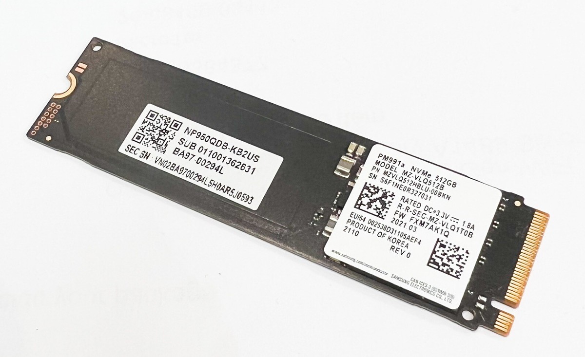 SAMSUNG PM991a PCIe NVMe SSD 512GB MZ-VLQ512HBLU-00B00 MZ-VLQ512B