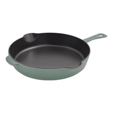 SALE Staub Cast Iron 11-inch, Traditional Deep Skillet, Eucalyptus - Authentic