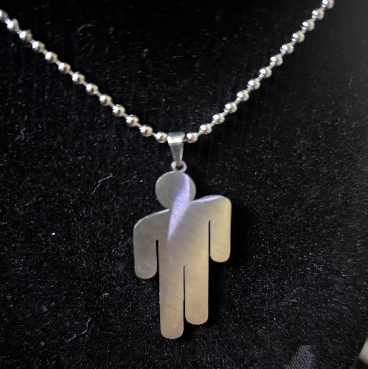 Billie Eilish Blohsh Stainless Steel Necklace Ball Chain Jewelry