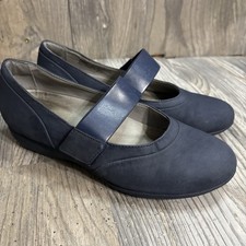 Dansko 36 Blue Preppy Leather Mary Jane Flat Womens 6