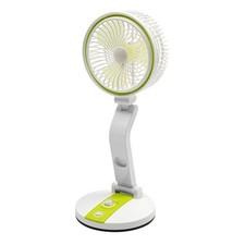 18" Portable Solar Power Fan with LED Light - Rechargeable & Adjustable