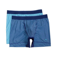 Tommy Bahama Underwear Men's S Blue Striped Stretch Boxer Brief 2-Pack JDM2437