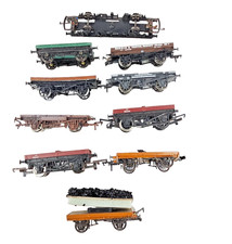 Rake Of 10 Hornby Peco Mainline Dapol OO BR Model Railway Flatbed Wagons Unboxed