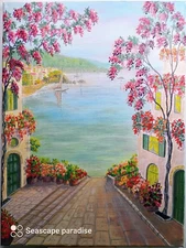 Art 16"/12" Italy Landscape Original Oil Painting 