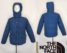 The North Face Puffer Jacket Men's M Vintage Made in USA Navy Brown Label #J6120