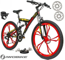 Mountainbike 26 Zoll Herren Damen MTB 21-Gang Shimano Schaltung, Scheibenbremsen
