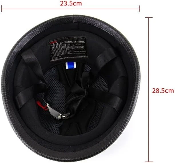 German M35 Style Half Motorcycle Helmet Retro WWII DOT Certified Cruiser Large - Image 3 of 4