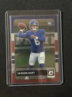 Jaxson Dart RC 2025-26 Optic Donruss Red White Blue Retro #2 SP Giants