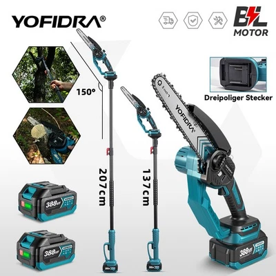 YOFIDRA Motosega a batteria 18 V per Makita 2IN1 sega telescopica motosega a scoppio