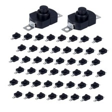 50pcs Mini Latching ON/Off Self-Locking Push Button Micro 0.68" 0.48" 0.38"