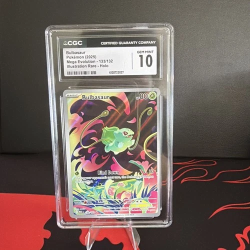Pokémon TCG Mega Evolution Bulbasaur Card 133/132 CGC GEM MINT 10