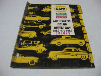 #ad Napa Martin Senour 1962 1968 Automotive Color Directory Paint Chip Pages Book $24.95