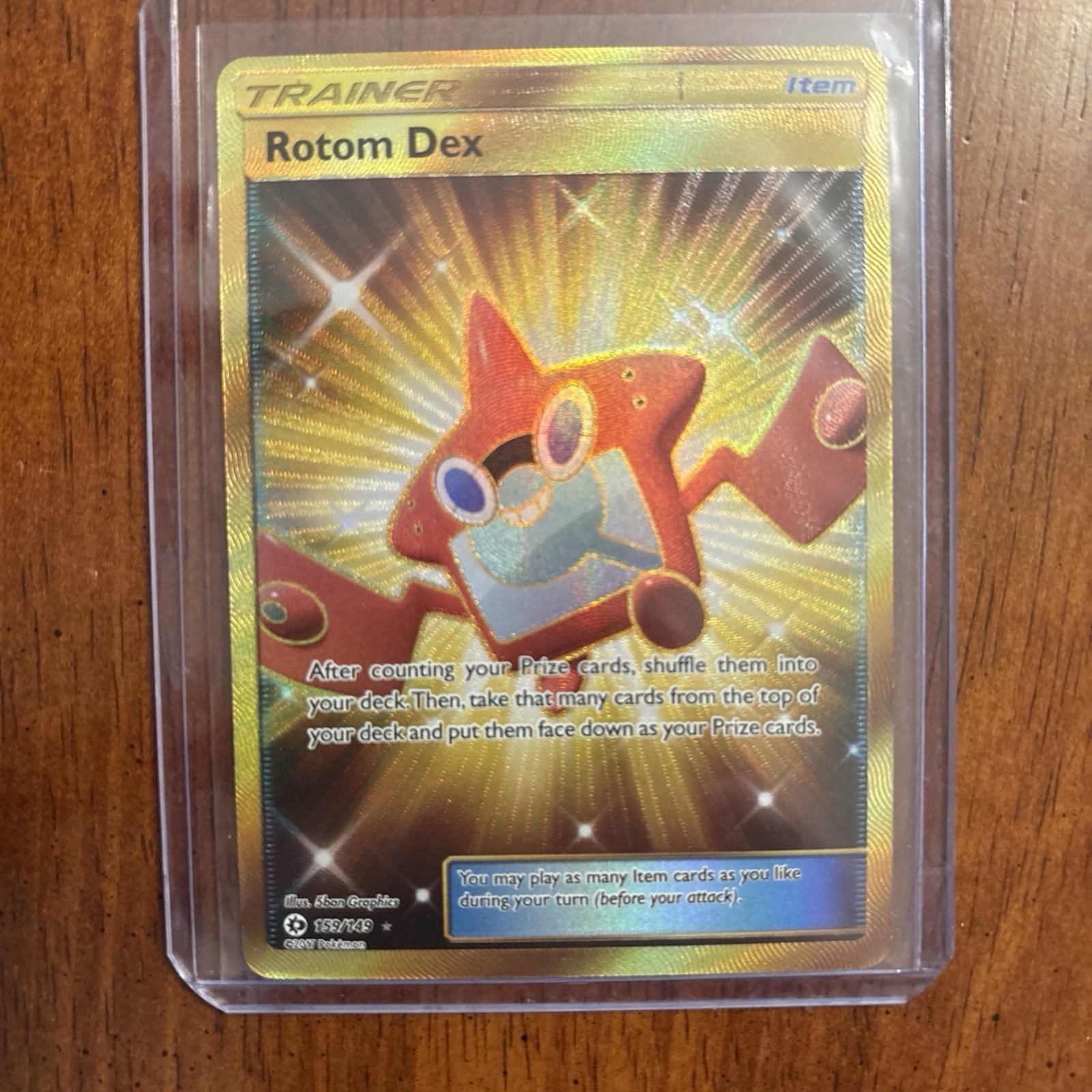 Rotom Dex 159/149 Secret Rare Sun & Moon Base Pokémon Card