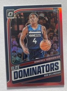 Rob Dillingham 2024-25 Panini Donruss Optic /99 Elite Dominators Red RC #1