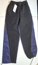 NWT Zara Sweatpant/Track Womens Small Navy Blue Black Colorblock Drawstring