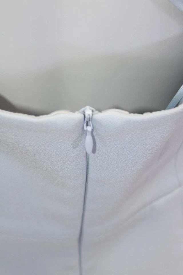 Vestido lápiz Keepsake para mujer con cremallera cuello halter sin mangas azul talla M Foto 4 de 4