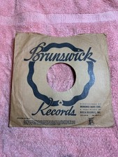 S20 - BRUNSWICK Record Sleeve Only 78 Rpm 10 Inch USA - 1943 DECCA AS IS 