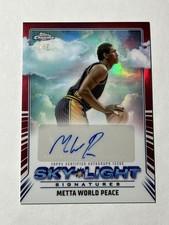 2024-25 Topps Chrome Metta World Peace Auto /5 Skylight Signatures Indiana Pacer