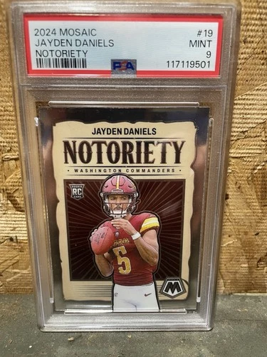 2024 Panini Mosaic Notoriety Jayden Daniels #19 (RC) PSA 9